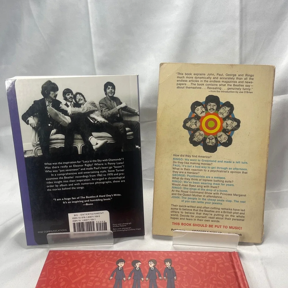 The Beatles Book Lot A Hard Days Write Words Without Music Where are The Beatles